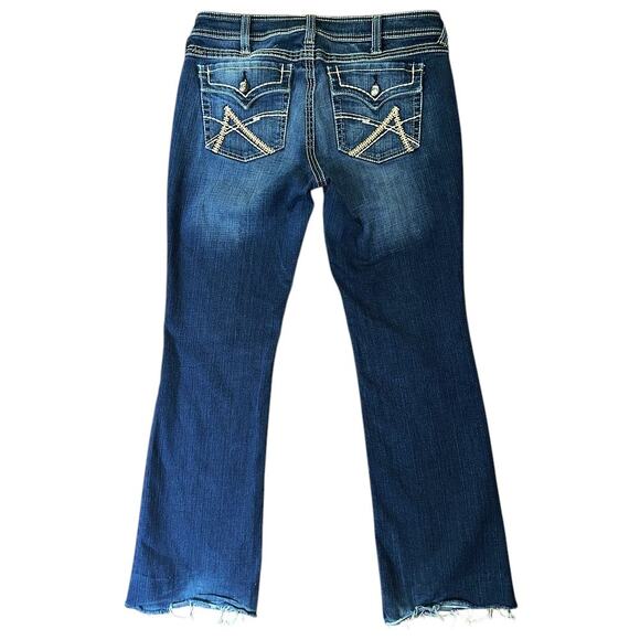 Ariat Ruby Mid-Rise Thick Stitch Raw Hem Bootcut Western Jeans 31X31 - Picture 5 of 7